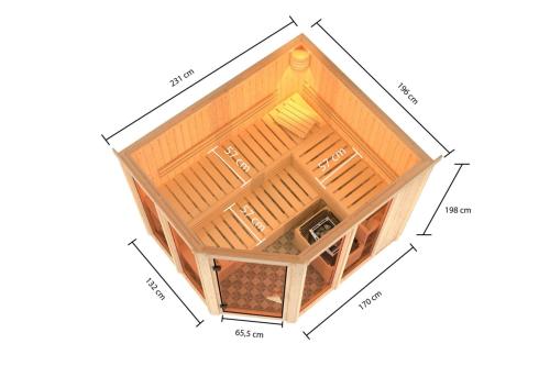 fínska sauna KARIBU AINUR  (6098)