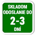 Tovar označený ako "SKLADOM" máme naozaj na vlastných skladoch a obratom ho odosielame. Dostupnosť tovaru na eshopu je reálna a je online prepojená s našimi sklady. Preto sa na dodanie tovaru môžete naozaj spoľahnúť. 2 - 3 dny